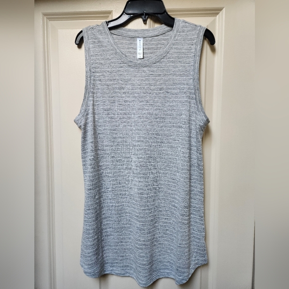 Athleta Tops - Athleta Gray Stripe Breezy Sleeveless Top, Small